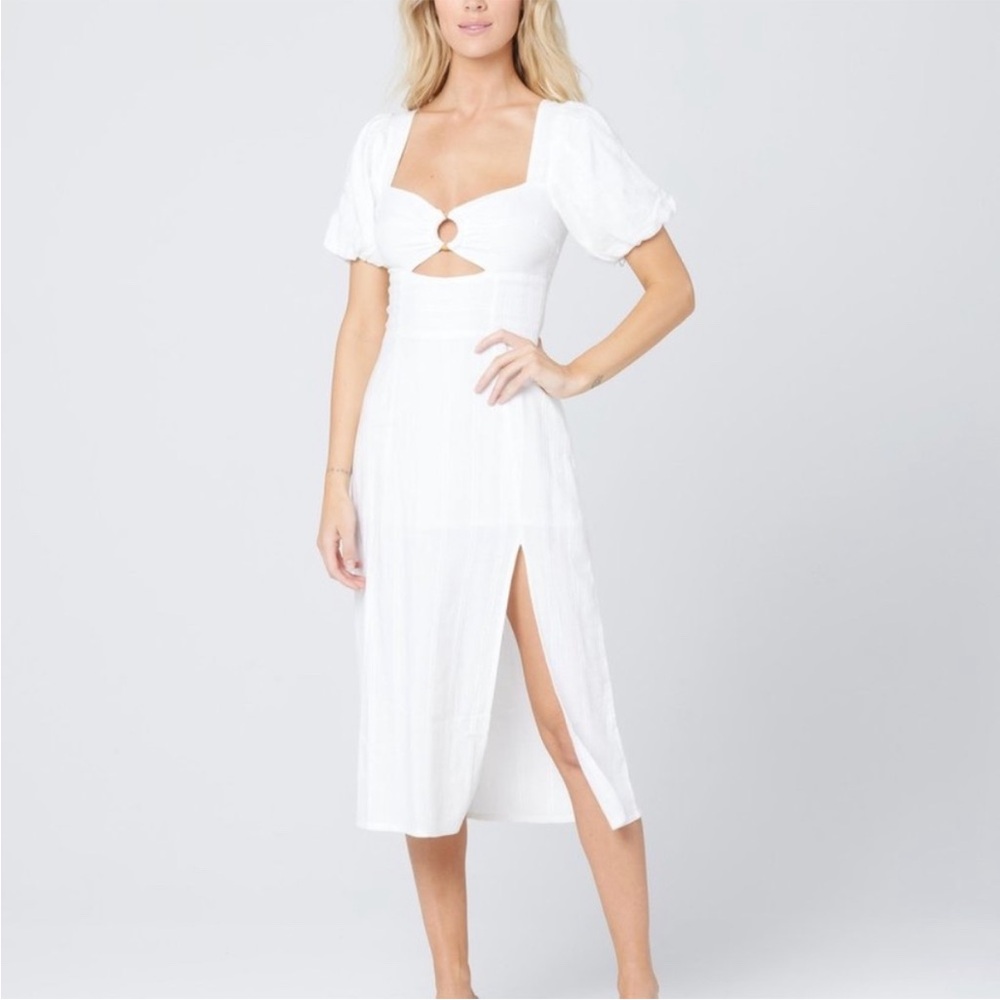 L*Space White Midi Dress